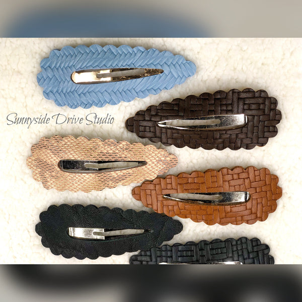 Leather Oval Snap Clips